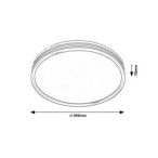 Lubinis šviestuvas Epora LED 25W 3000K Šilta balta (Matinė Juoda)