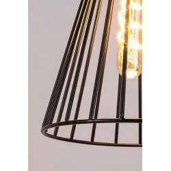 Pakabinamas šviestuvas Leandros E27 1x MAX 60W (Matinė Juoda)