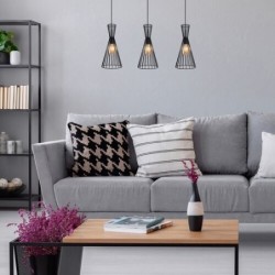 Pakabinamas šviestuvas Leandros E27 1x MAX 60W (Matinė Juoda)