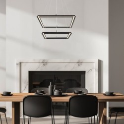 Pakabinamas šviestuvas Sidona LED 48W 3000K Šilta balta (Juoda)