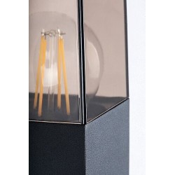 Sieninis lauko šviestuvas Loanda E27 1x MAX 12W (Juoda)