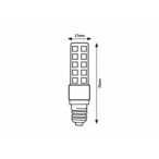 LED lemputė E14 SMD-LED 5W T20 3000K Šilta balta