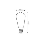 LED lemputė E27 Filament-LED 4W ST64 4000K Neutrali balta