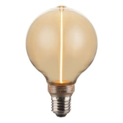 LED lemputė E27 Filament-LED 3W G95 1800K Šilta balta