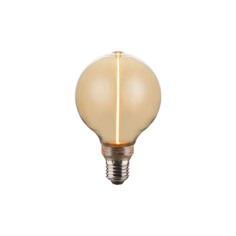 LED lemputė E27 Filament-LED 3W G95 1800K Šilta balta