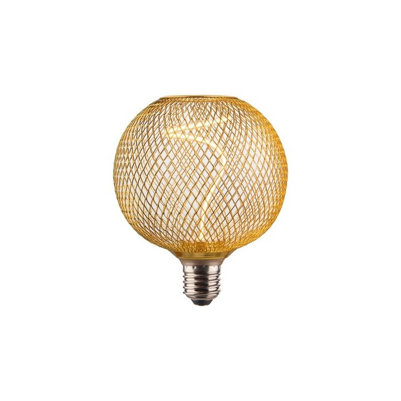 LED lemputė E27 Filament-LED 5W G125 1800K Šilta balta