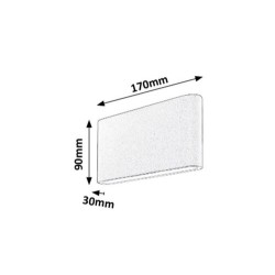 Sieninis lauko šviestuvas Nesna LED 2X 6W 3000K Šilta balta (Antracito)