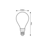 LED lemputė E14 Filament-LED 4W G45 2700K Šilta balta