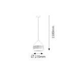 Pakabinamas šviestuvas Kaia E27 1x MAX 40W (Balta)