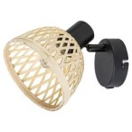 Sieninis šviestuvas Rattan E14 1x MAX 15W (Matinė Juoda)