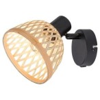 Sieninis šviestuvas Rattan E14 1x MAX 15W (Matinė Juoda)
