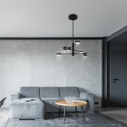 Pakabinamas šviestuvas Solomon LED 30W 4000K Neutrali balta (Matinė Juoda)