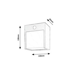 Sieninis lauko šviestuvas Balimo LED 12W 4000K Neutrali balta (Matinė Juoda)