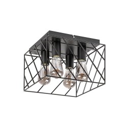 Lubinis šviestuvas Boroo E27 4x MAX 25W (Matinė Juoda)