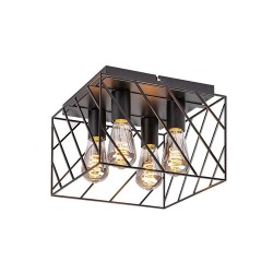 Lubinis šviestuvas Boroo E27 4x MAX 25W (Matinė Juoda)