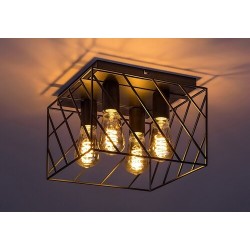 Lubinis šviestuvas Boroo E27 4x MAX 25W (Matinė Juoda)