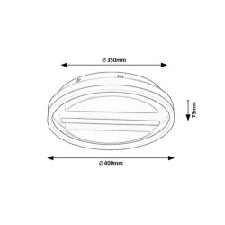 Lubinis šviestuvas Gremin LED 55W 3000-6000K Šilta balta + Šalta balta (Balta)