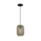 Pakabinamas šviestuvas Adalla E27 1x MAX 40W (Matinė Juoda)