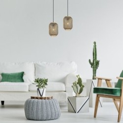 Pakabinamas šviestuvas Adalla E27 1x MAX 40W (Matinė Juoda)