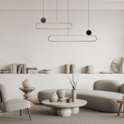 Pakabinamas šviestuvas Circado LED 48W 3000K Šilta balta (Juoda, Aukso)