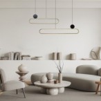 Pakabinamas šviestuvas Circado LED 48W 3000K Šilta balta (Juoda, Aukso)