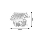 Saulės energija įkraunamas šviestuvas Lihull LED 9.6W 4000K Neutrali balta (Juoda)