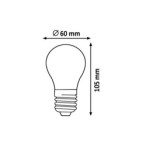 LED lemputė E27 Filament-LED 6.5W A60 2700K Šilta balta