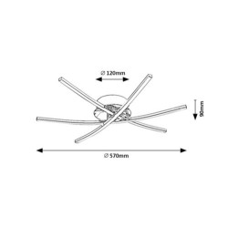 Lubinis šviestuvas Cyclone LED 21W 4000K Neutrali balta (Chromo)