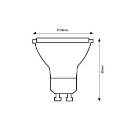 LED lemputė GU10 SMD-LED 5W 4000K Neutrali balta
