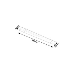 Baldinis šviestuvas Batten Light LED 20W 4000K Neutrali balta (Balta)