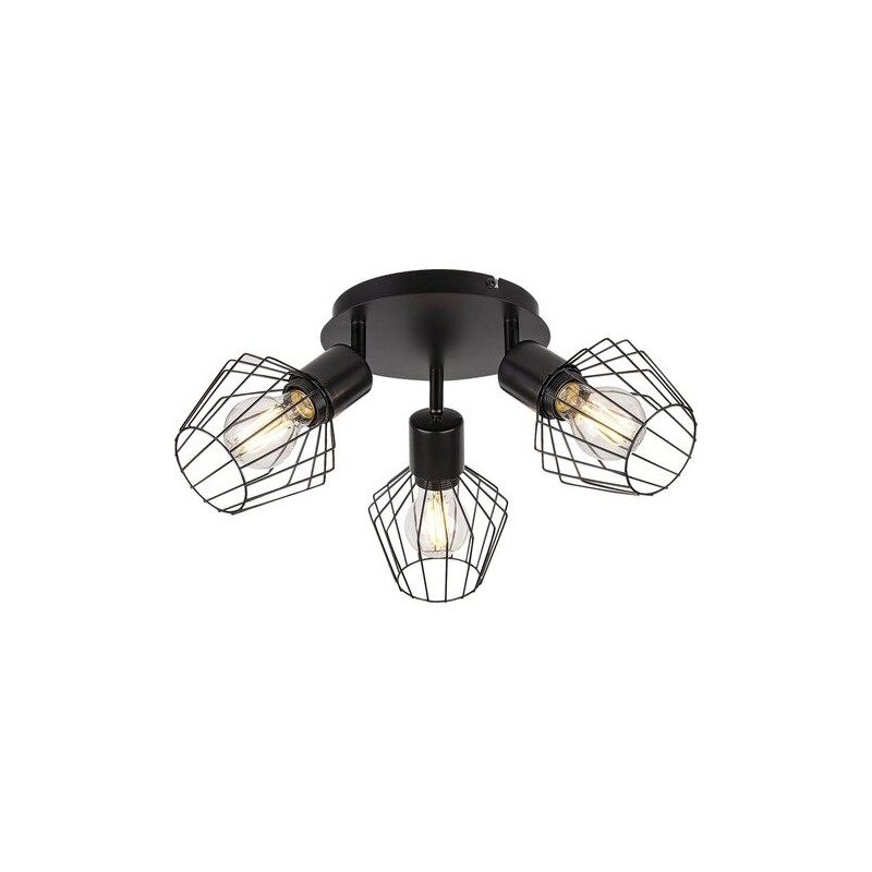 Lubinis šviestuvas Belano E27 3x MAX 40W (Juoda)