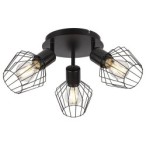 Lubinis šviestuvas Belano E27 3x MAX 40W (Juoda)