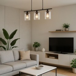 Pakabinamas šviestuvas Miroslaw E27 3x MAX 40W (Matinė Juoda)