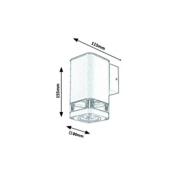 Sieninis lauko šviestuvas Sintra GU10 1X MAX 25W (Matinė Juoda)