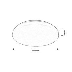 Lubinis šviestuvas Cerrigen LED 48W 3000-6500K CCT keičiama balta spalva (Balta)