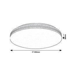 Lubinis šviestuvas Oscar2 LED 18W 4000K Neutrali balta (Balta)