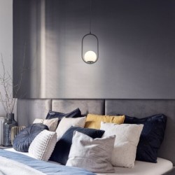 Pakabinamas šviestuvas Ghita E27 1x MAX 20W (Juoda)