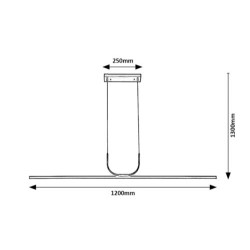 Pakabinamas šviestuvas Elia LED 25W 3000K Šilta balta (Matinė Juoda)