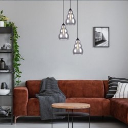 Pakabinamas šviestuvas Salvatore E27 3x MAX 40W (Juoda)