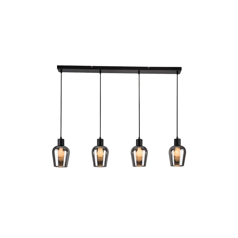 Pakabinamas šviestuvas Florian E27 4x MAX 40W (Matinė Juoda)