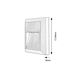 Sieninis lauko šviestuvas Trento LED 4W 4000K Neutrali balta (Antracito)