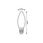 LED lemputė E14 Filament-LED 4W C37 4000K Neutrali balta