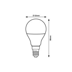 LED lemputė E14 SMD-LED 9W G45 4000K Neutrali balta