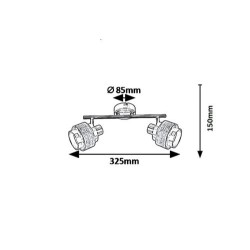Lubinis šviestuvas Basil E14 2X MAX 10W (Chromo)