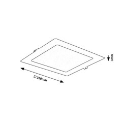LED panelė Shaun2 LED 18W 3000K Šilta balta (Juoda)