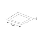 LED panelė Shaun2 LED 18W 3000K Šilta balta (Juoda)