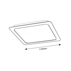 LED panelė Shaun LED 12W 4000K Neutrali balta (Juoda)