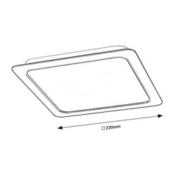 LED panelė Shaun LED 24W 4000K Neutrali balta (Juoda)