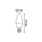 LED lemputė E14 SMD-LED 6W C37 4000K Neutrali balta