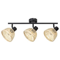 Lubinis šviestuvas Rattan E14 3x MAX 15W (Matinė Juoda)